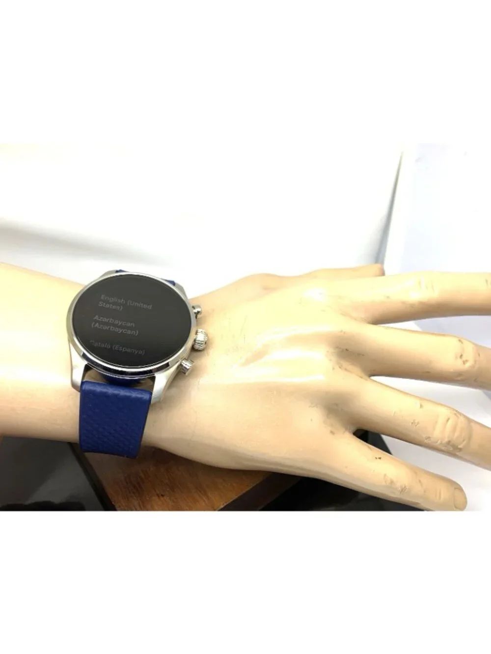 Montblanc Summit 3 Men's Watch Smartwatch Titanium Case Blue Rubber Strap 42mm